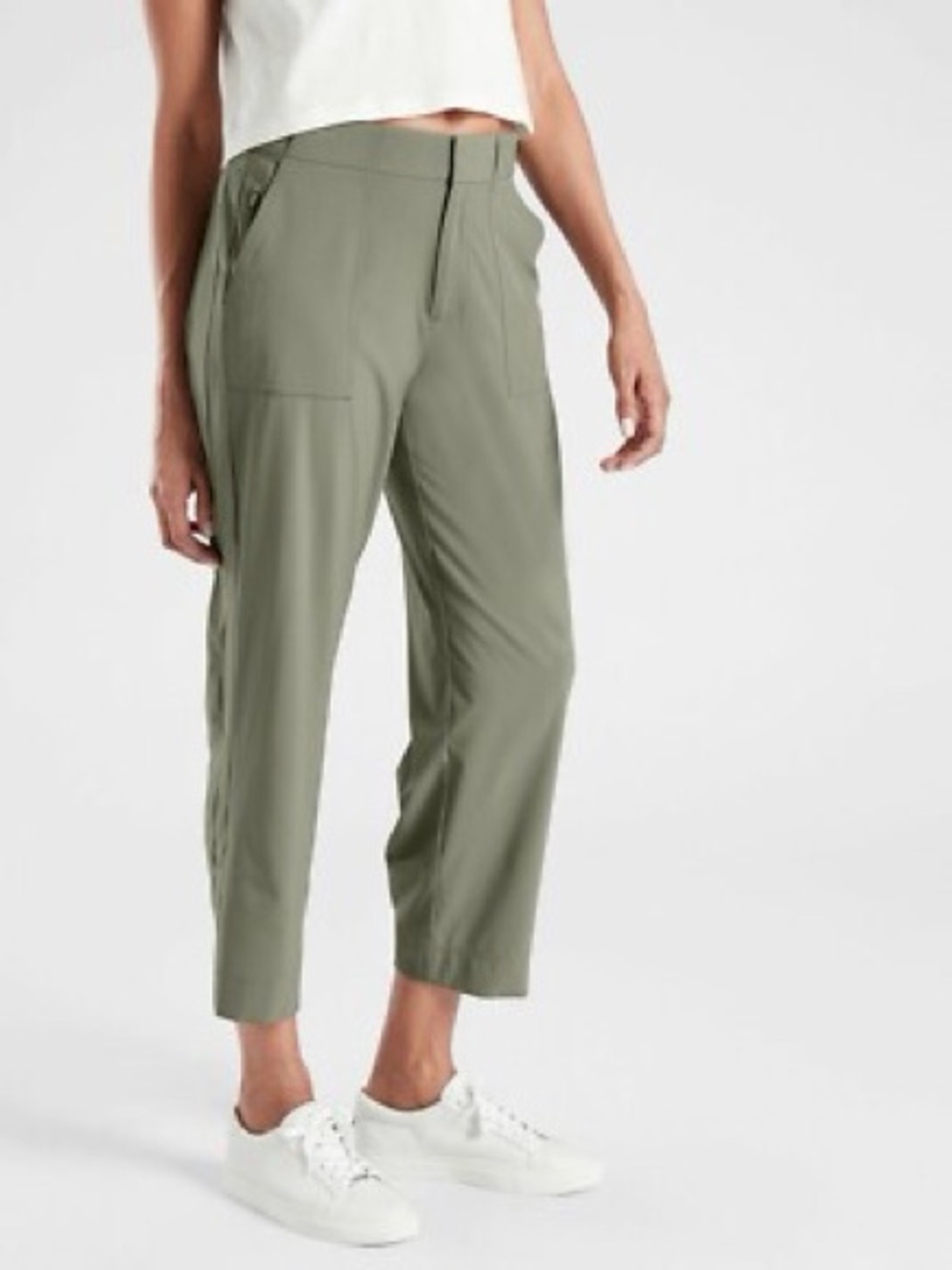 Athleta Women’s size 0 Tribeca Laurel Olive Utility Crop Pants